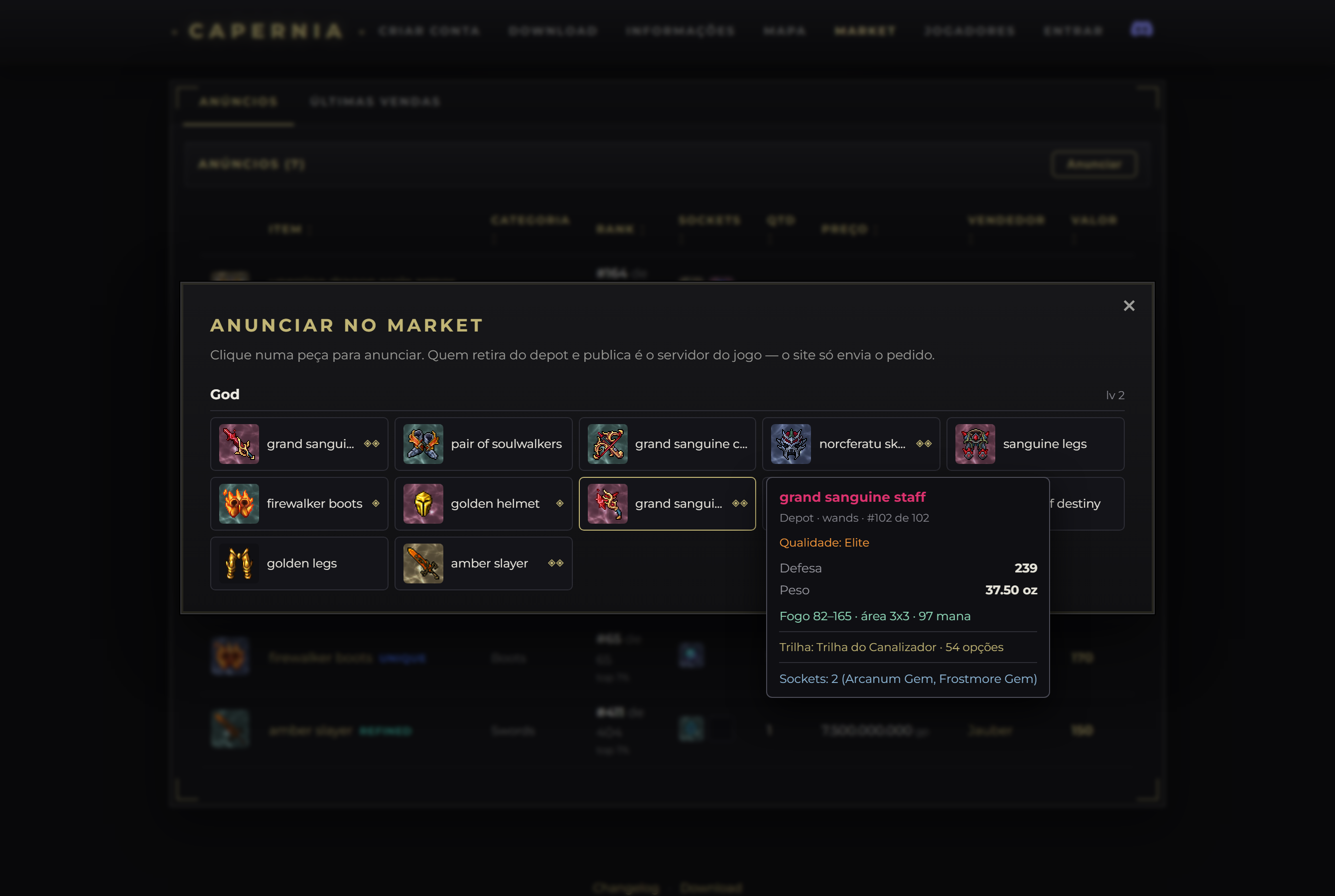 MARKET NO SITE — VEJA E ANUNCIE FORA DO JOGO