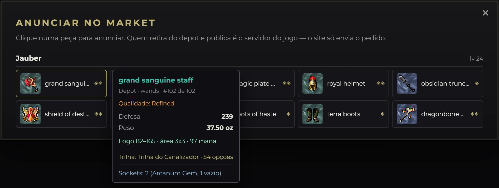 Market do Capernia no site